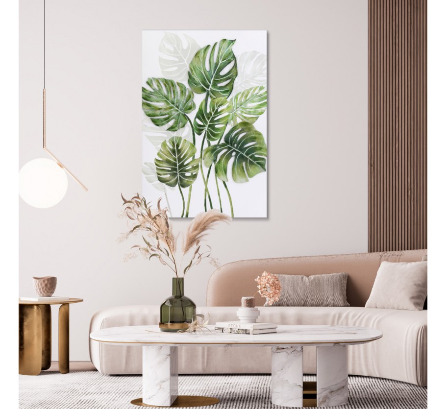 Кафель листья монстеры