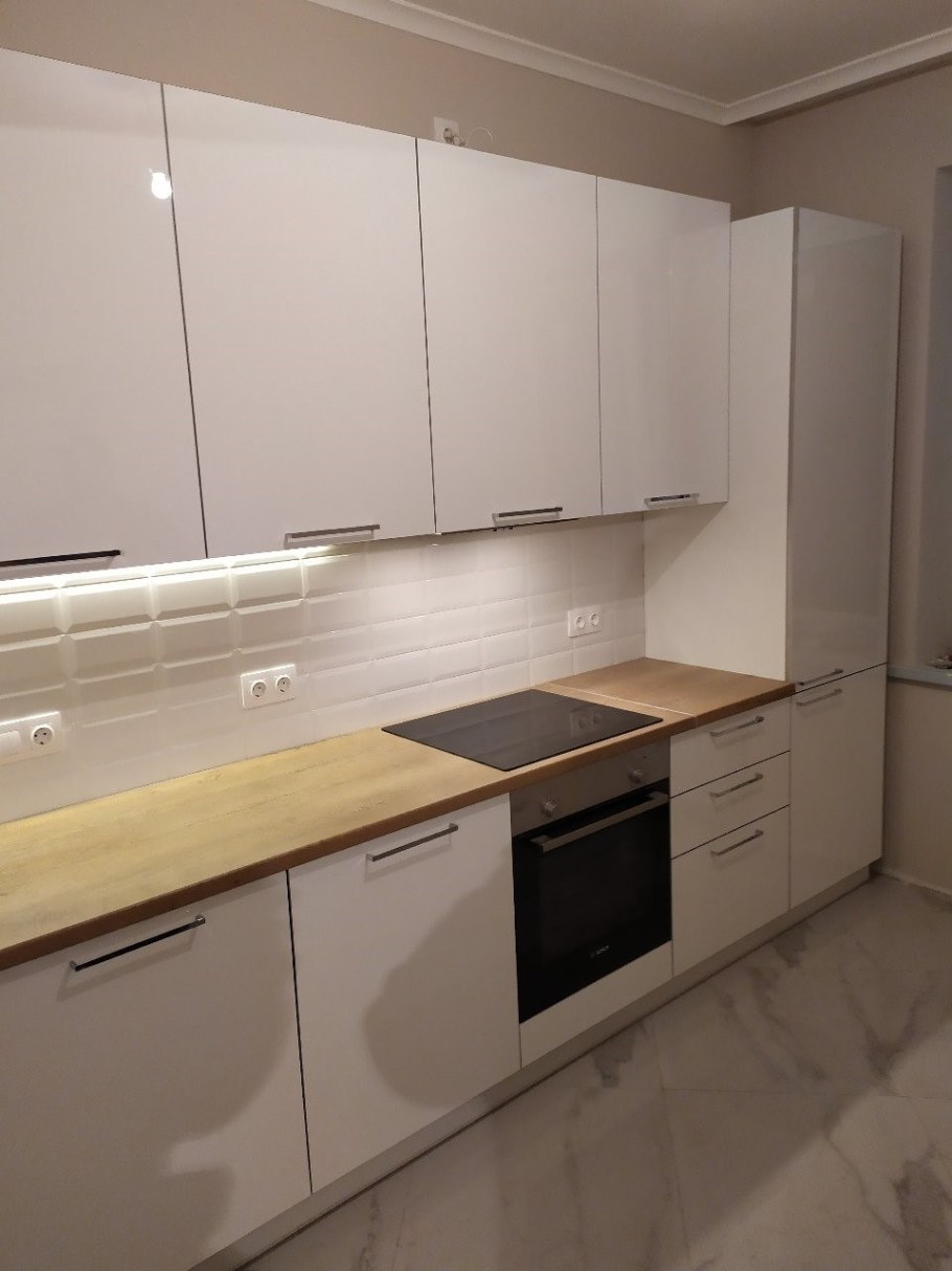 Кухня Аша бежевый Леруа