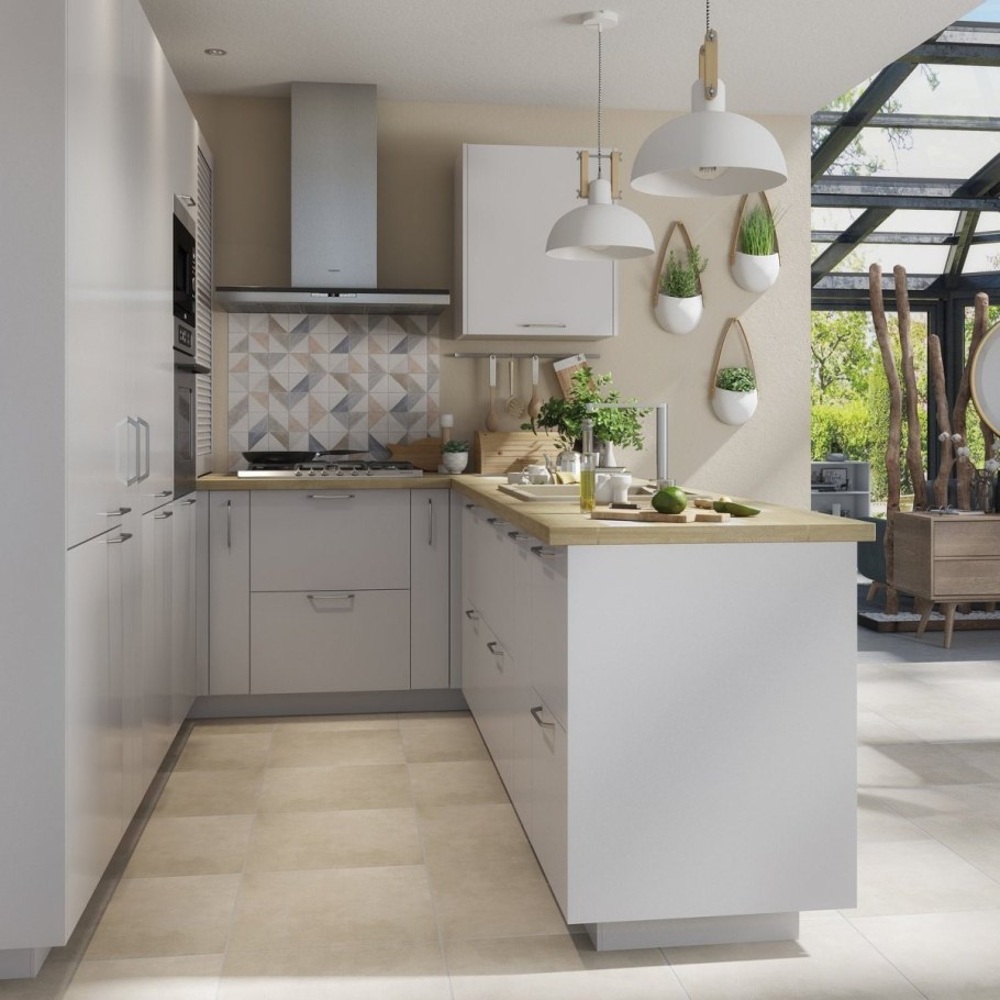 Кухня Ньюпорт белый Леруа