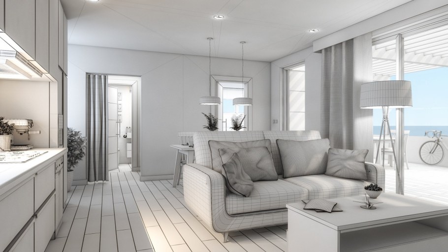 Белый интерьер