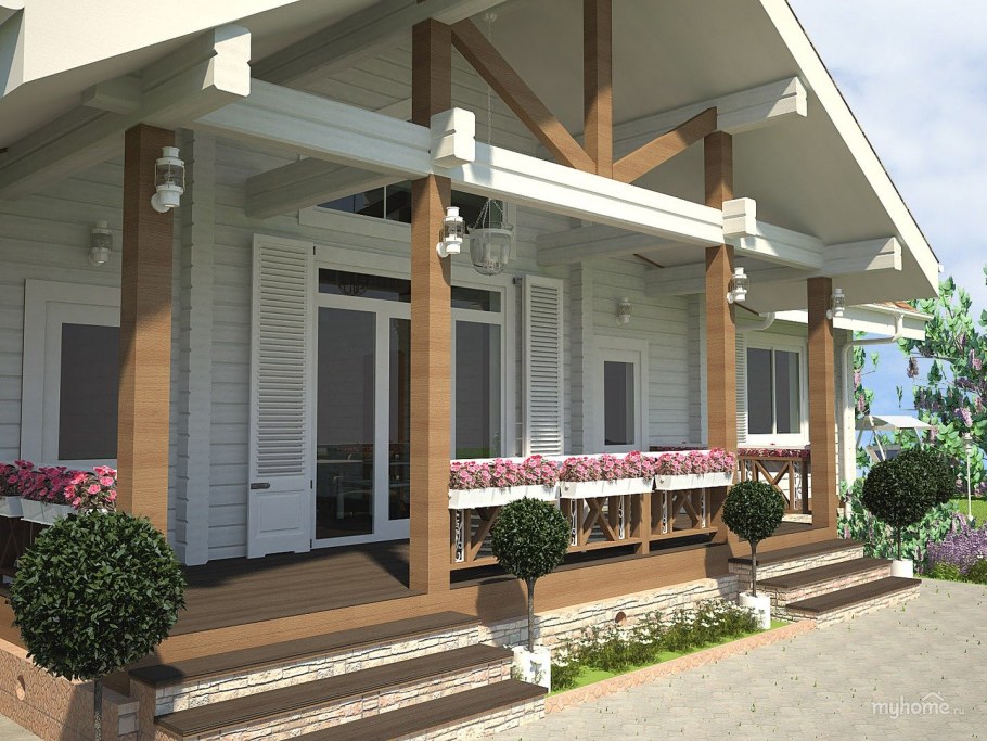 Крыльцо с террасой