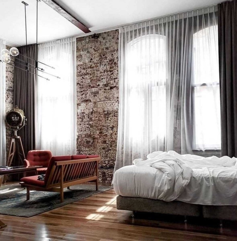 Шторы в стиле лофт