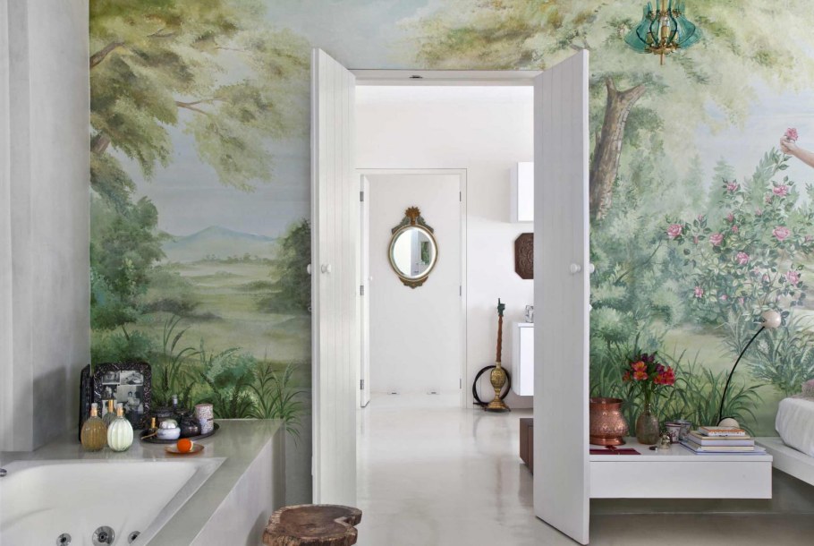 Фрески на стену в интерьере