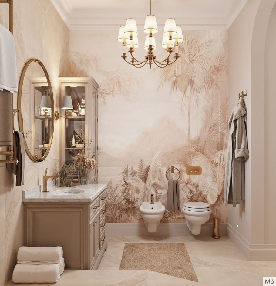 Ванная комната с фресками