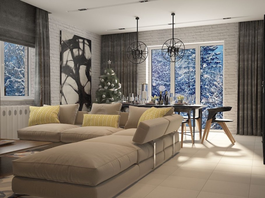 Шторы в стиле лофт