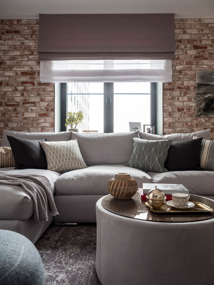 Римские шторы в стиле лофт