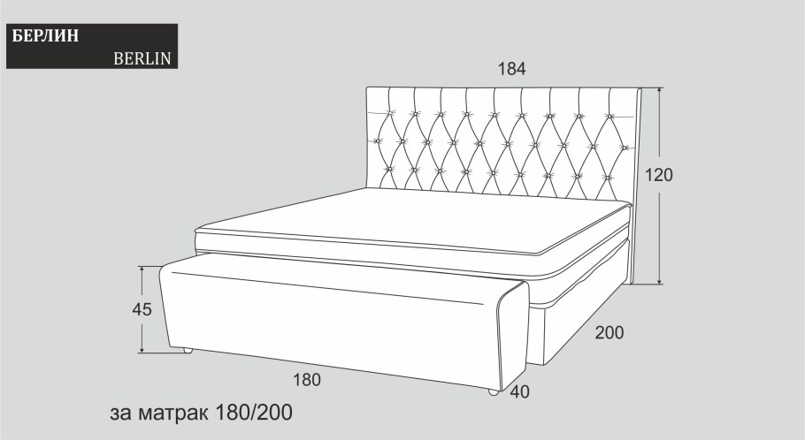 Ширина кровати евро
