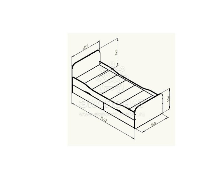 Кровать нижняя Дельта 18.01