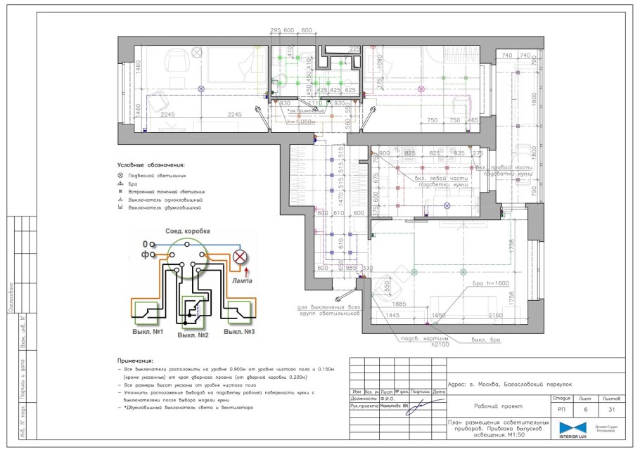 Дизайнпроект квартиры рабочие чертежи