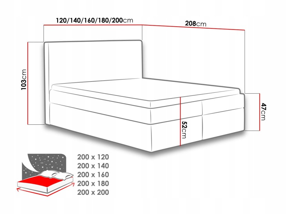 Постельное размер матраса 160*200