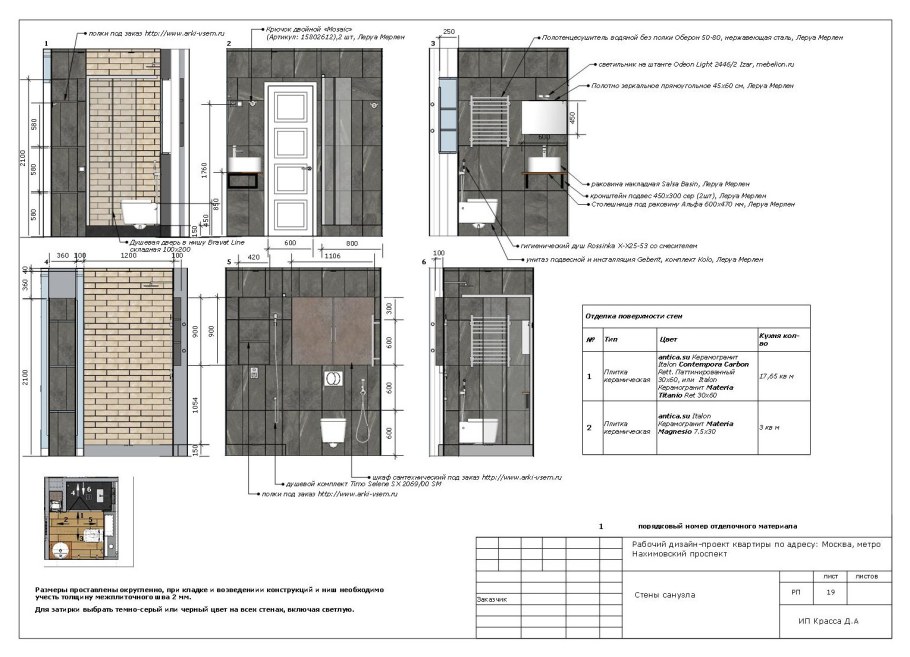 Рабочие чертежи дизайн проекта