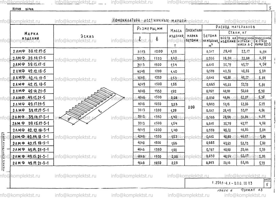 Ширина бетонного лестничного марша