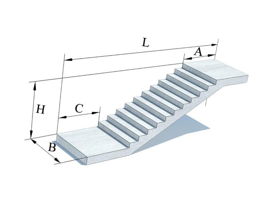Лестничный марш ЛМП 57.11.17-5