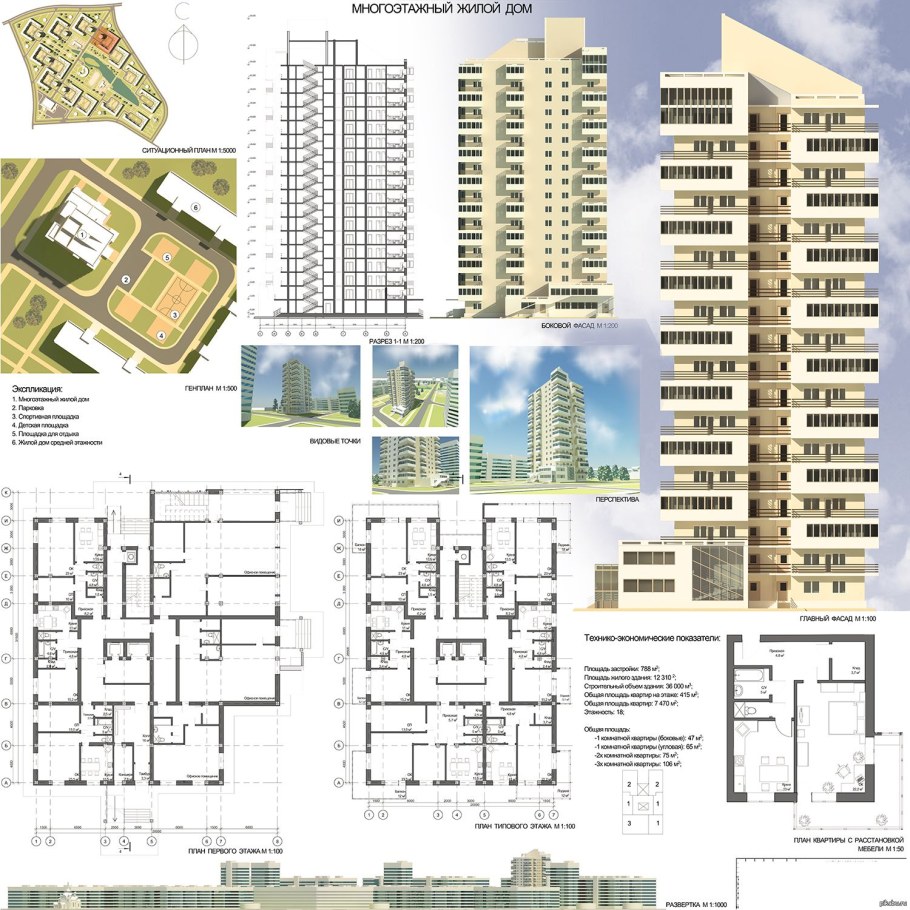 Проект многоэтажного жилого д