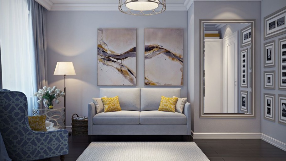 Стильные картины для интерьера гостиной