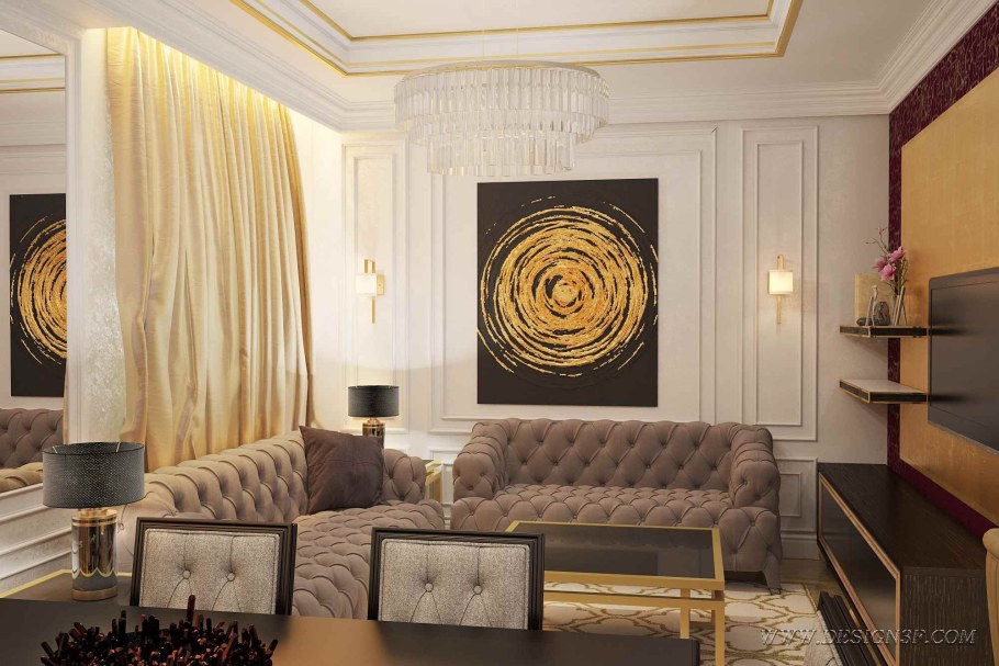 Гостиная в стиле ар деко