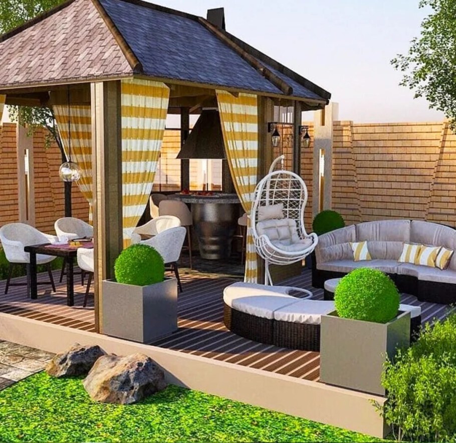 Беседка с зоной отдыха