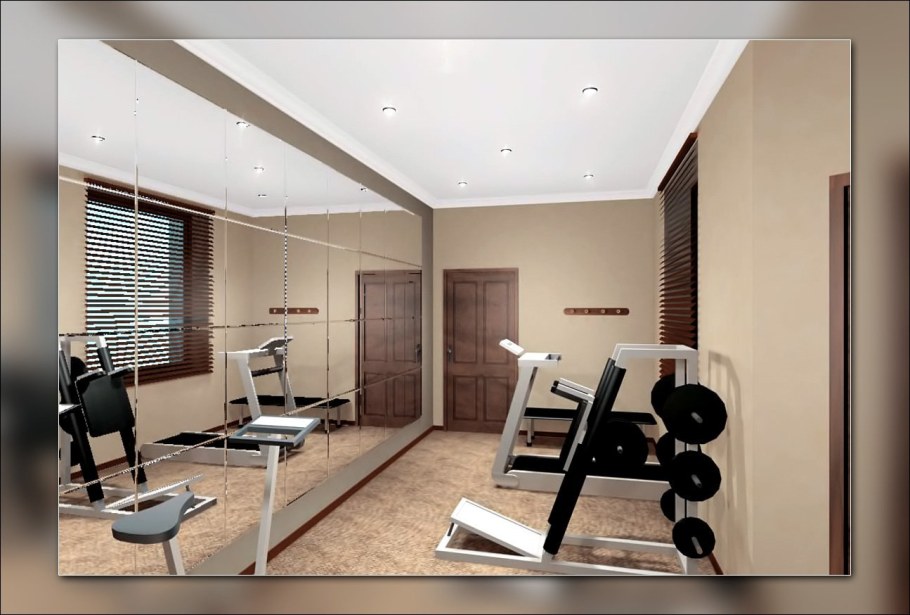 Домашний спортзал интерьер