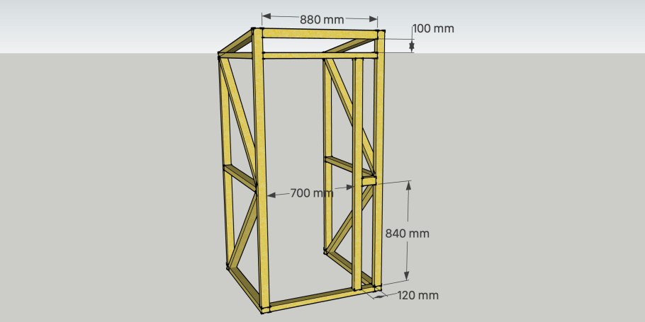 Каркас деревяноготуалета
