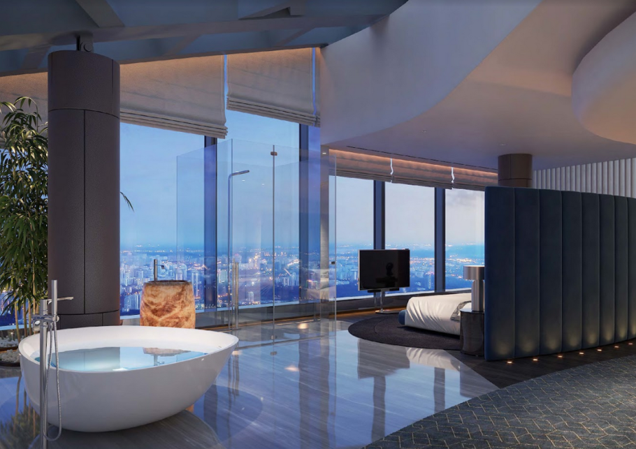 Москва Сити башня Федерация пентхаус