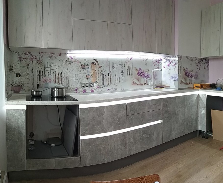 Фартук для кухни из пластика