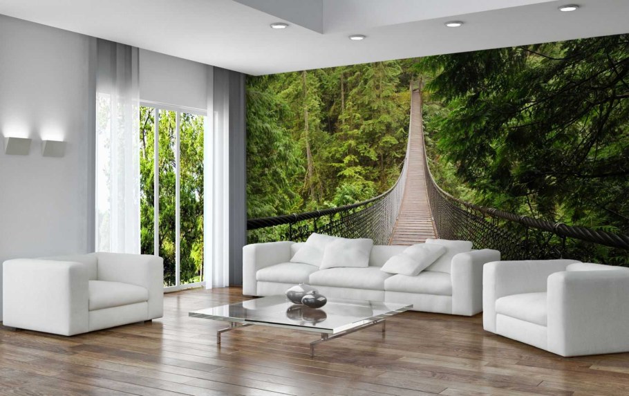 Фотообои в современном интерьере