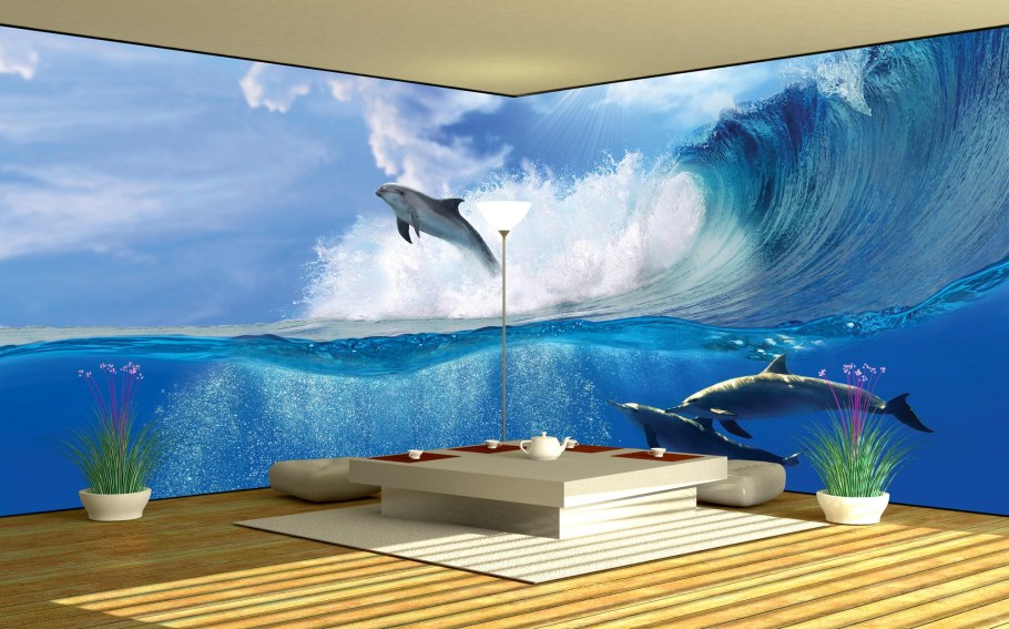 Угловые фотообои на стену