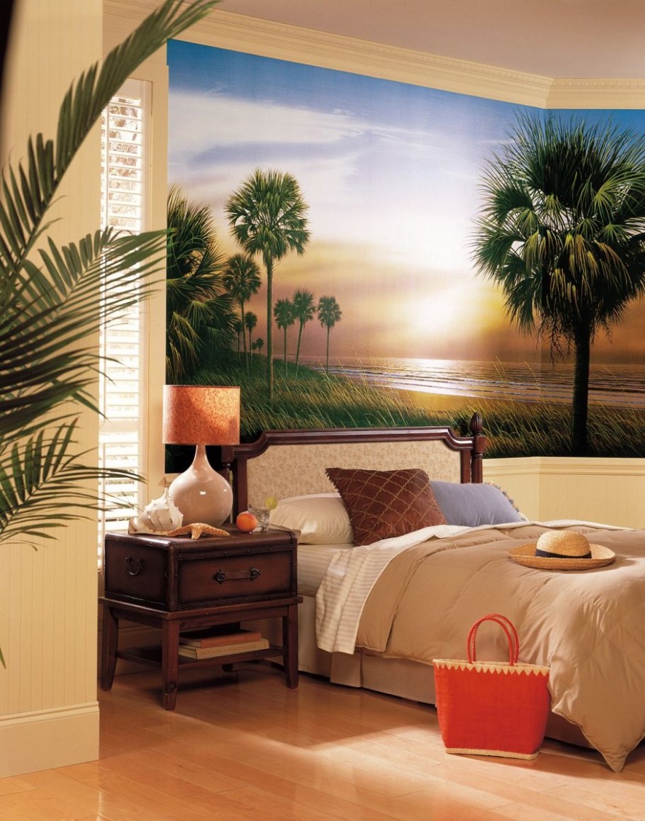 Фотообои пальмы в интерьере