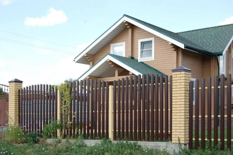 Штакетник прямоугольный фигурный 0,45 pe-Double