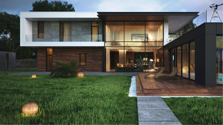 Современные коттеджи проекты