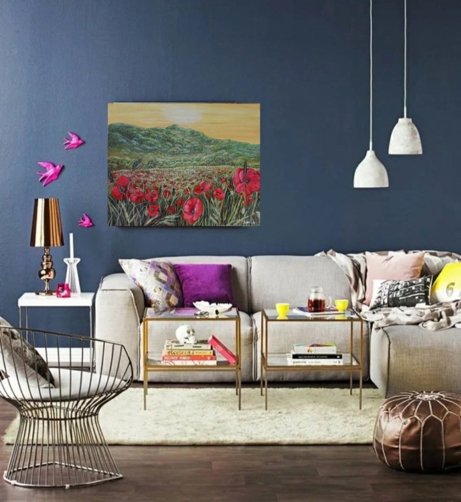 Цветные стены в интерьере