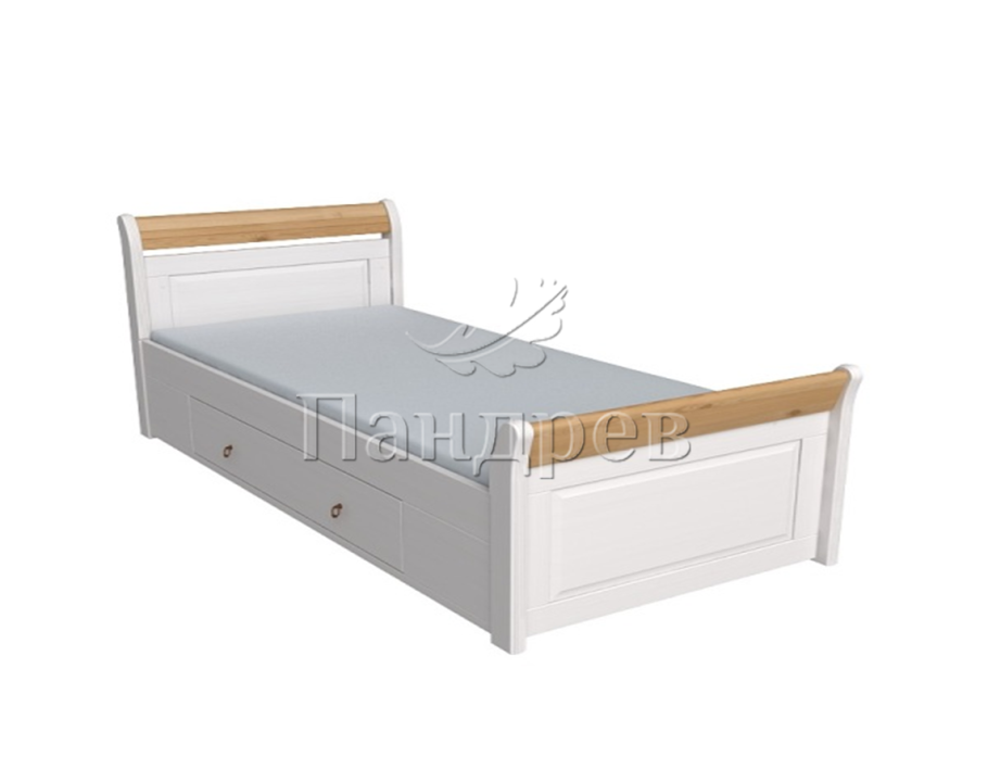 Белая кровать Bellamy с ящиком 90x200см