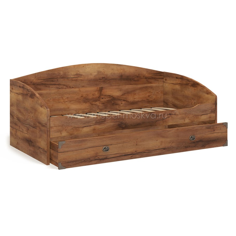 Кровать с выдвижным ящиком 90х190 Атлантида (сонома/карамель)