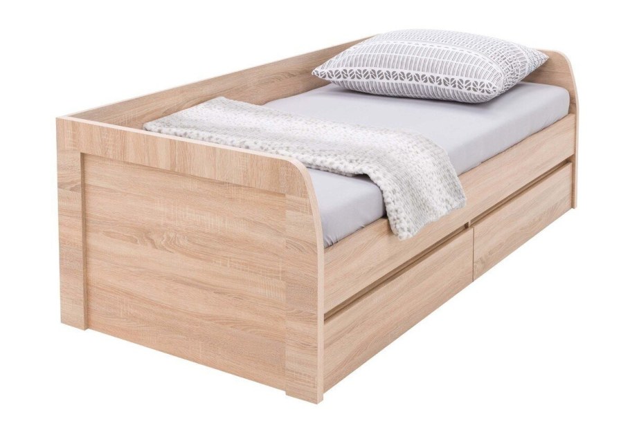 Кровать с выдвижным ящиком 90х190 Атлантида (сонома/карамель)
