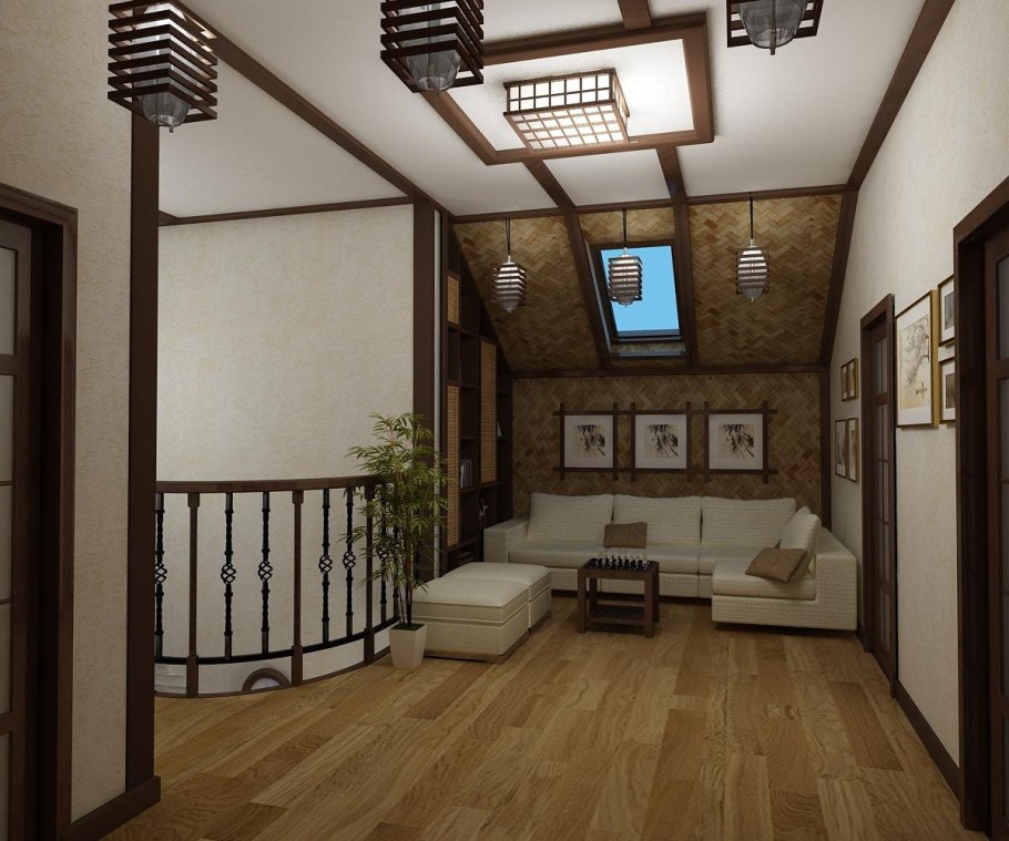 Интерьер холла в частном доме