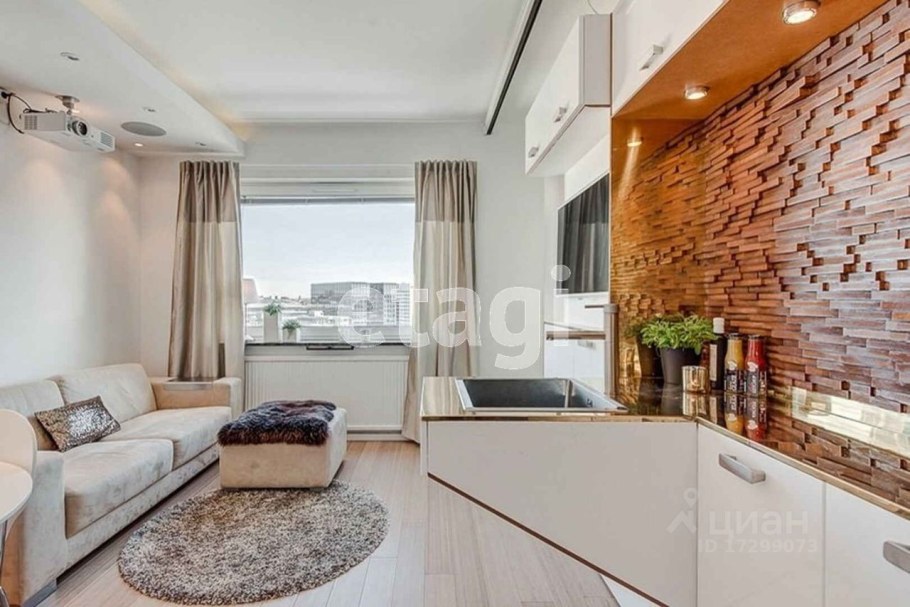 Узкая кухня гостиная