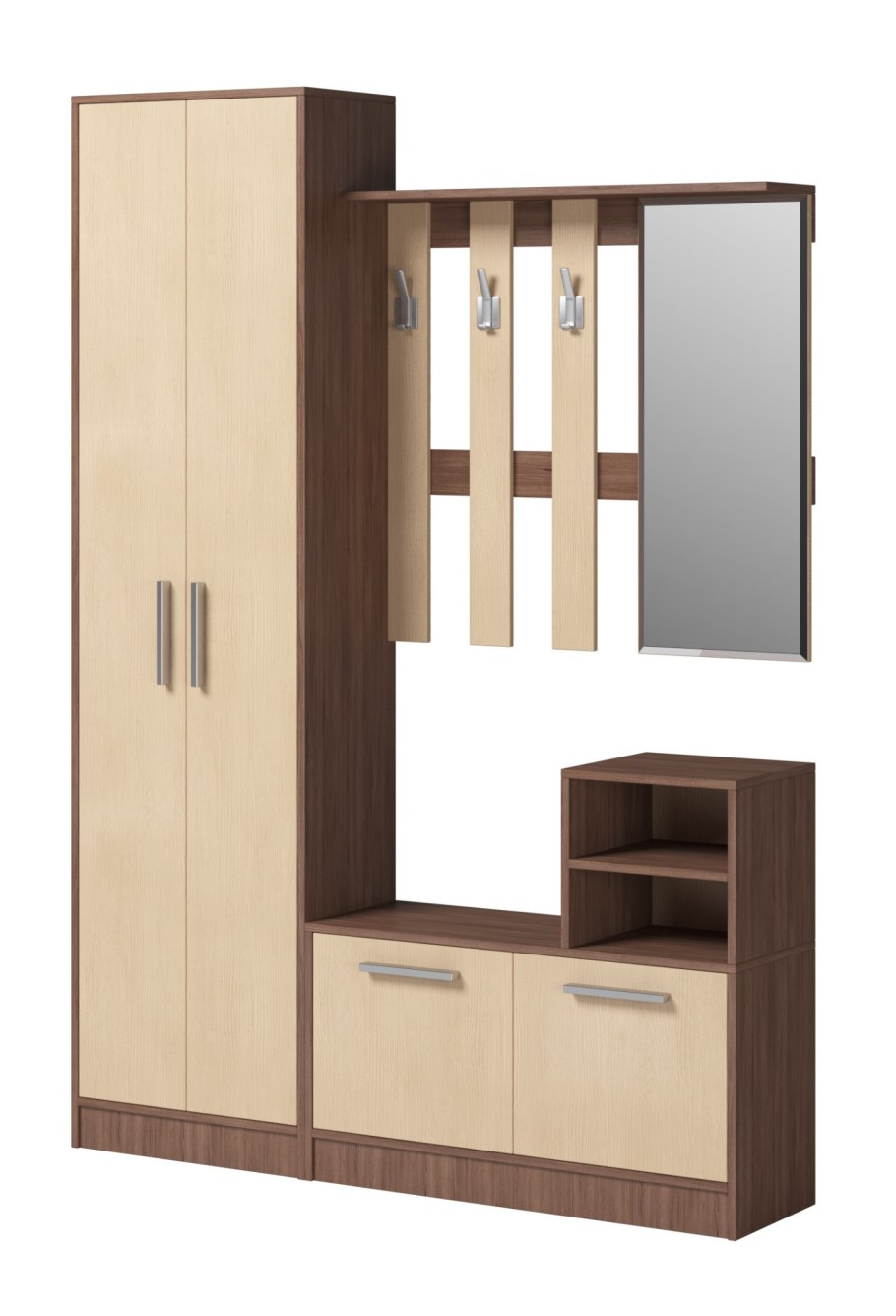 Прихожая Токио вешалка 900 венге дуб молочный