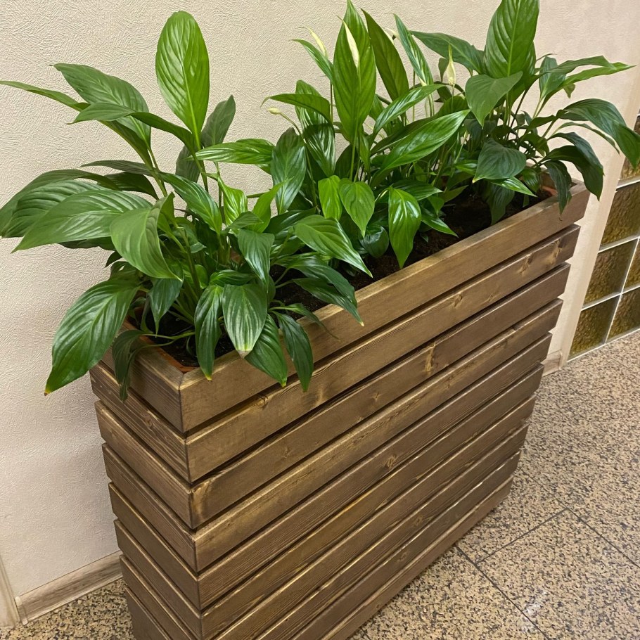 Деревянное кашпо напольное заказать в Грозном