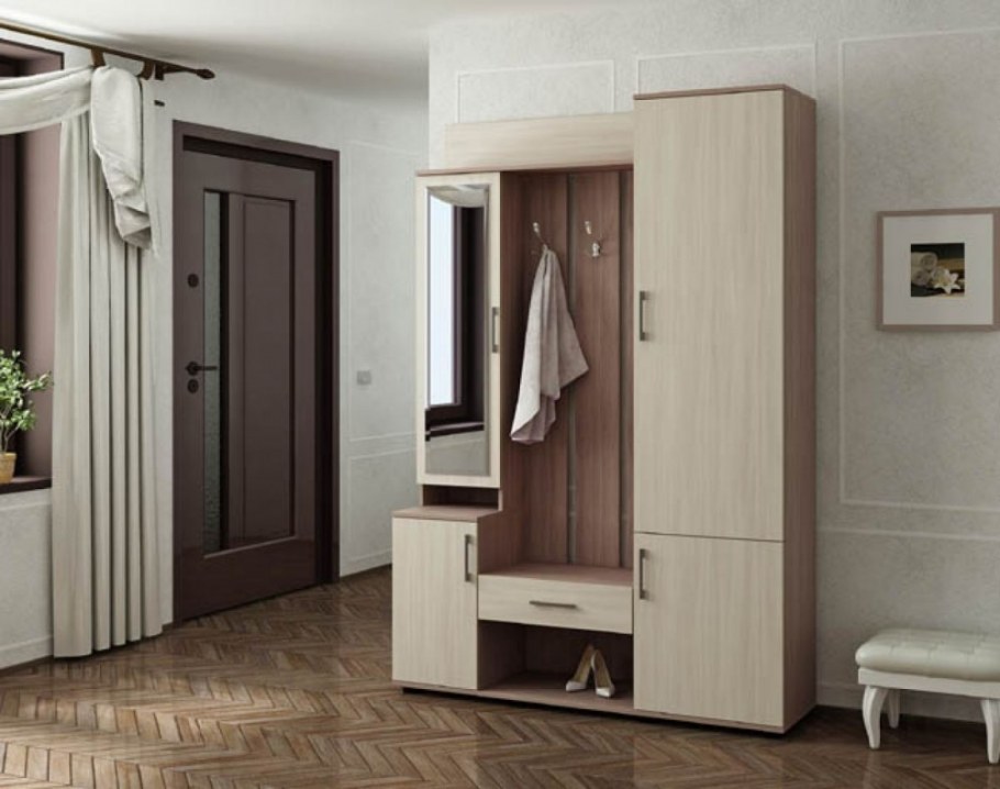 Линаура прихожая визит (дуб крафт/белый)