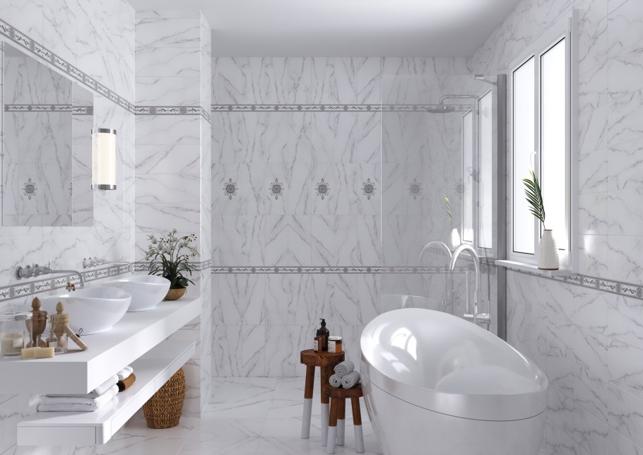 Плитка настенная Crystal 20 45 белая 130100