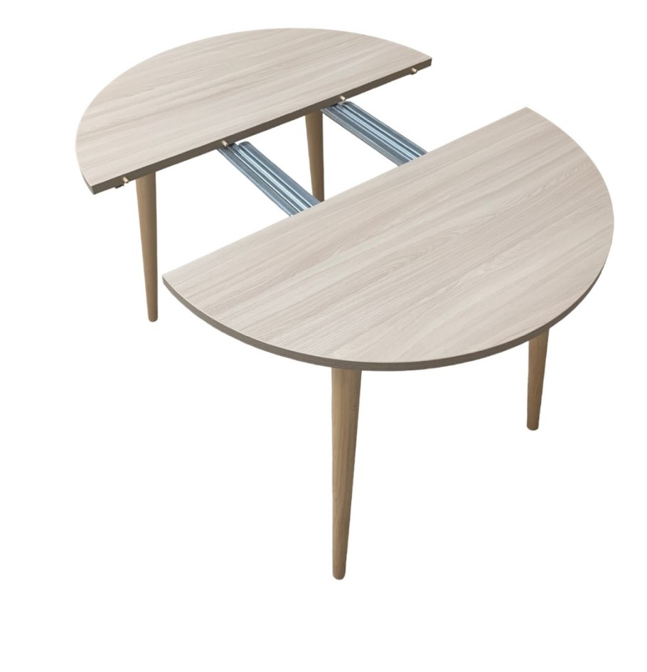 Стол круглый цвета ясень