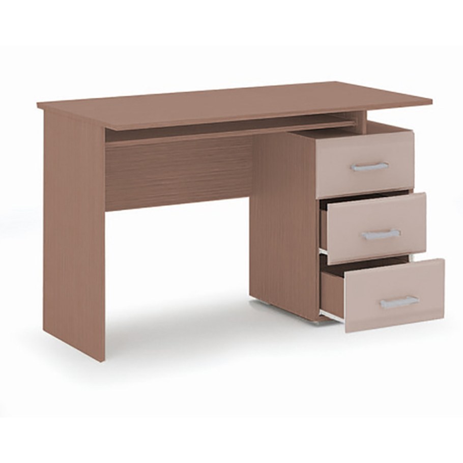 Стол компьютерный Симба дуб белфорт белый глянец