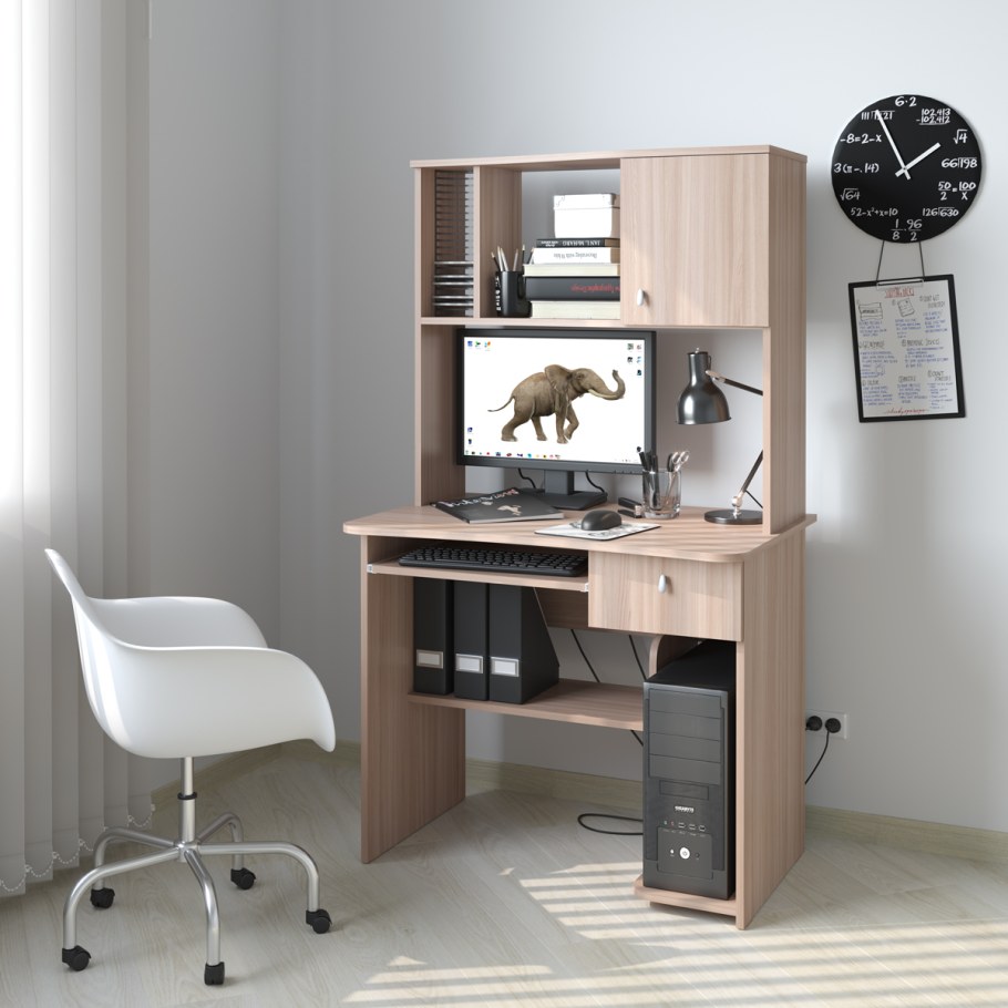 Стол компьютерный ясень шимо светлый