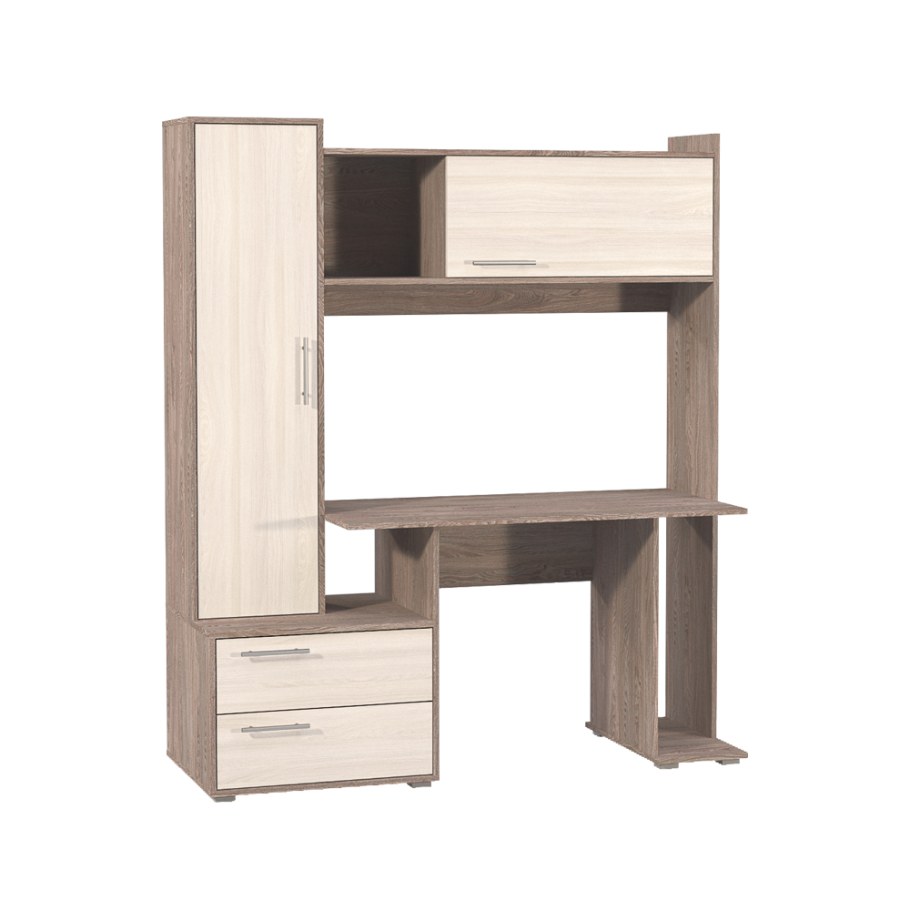 Стол компьютерный Моби Брайтон 2100 ясень темный/светлый