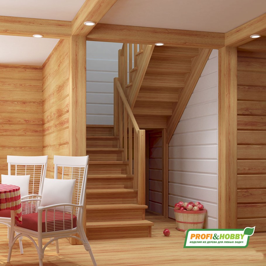 Лестница к-001м/1 с подступенками