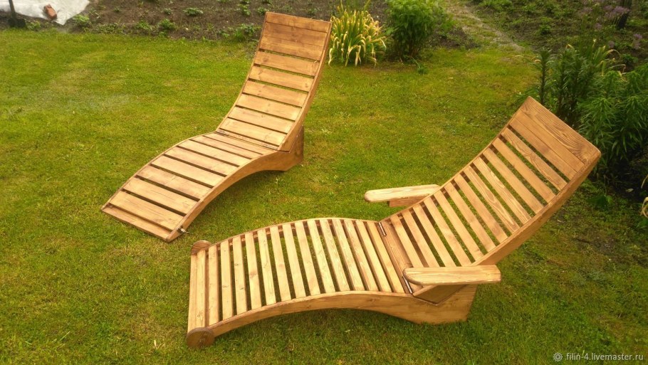 Лежак пляжный деревянный