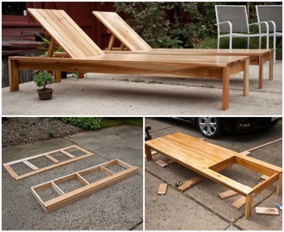 Лежаки для дачи из дерева
