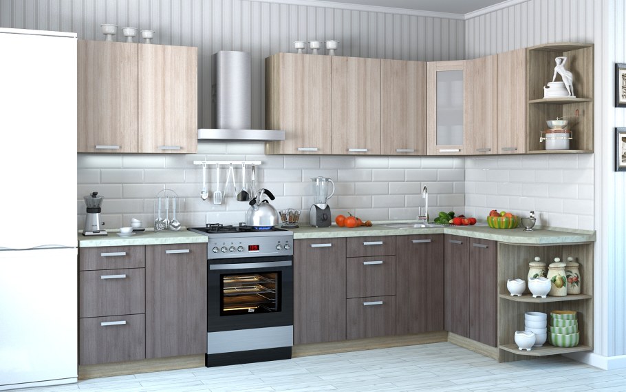 Кухня ясень шимо светлый