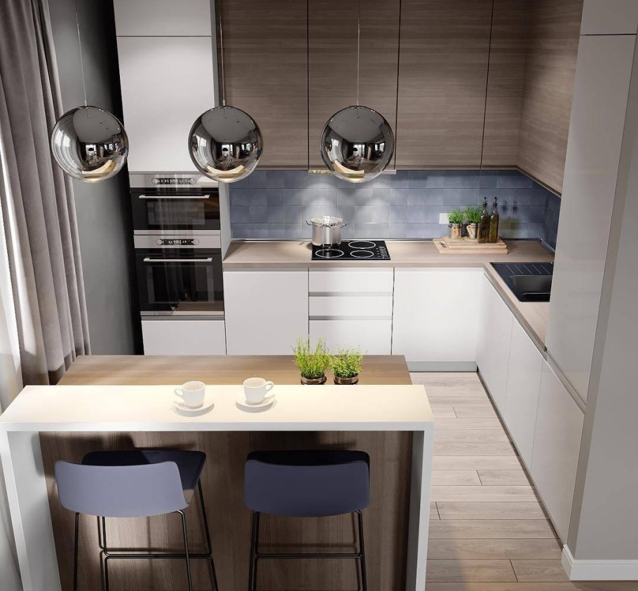 Современная маленькая кухня