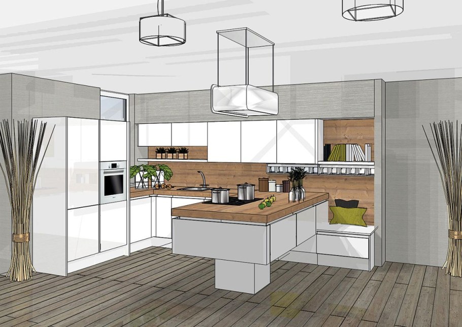 Интерьер кухни проект